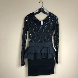 Black Peplum Dress